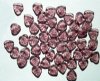 50 9mm Transparent Light Amethyst Leaf Beads